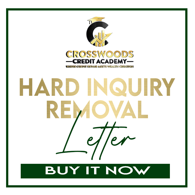 Hard Inquiry Removal Letter